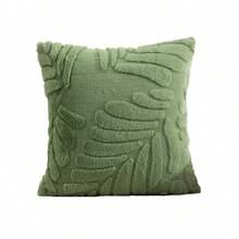 1pc Fuzzy Embossed Pillow Cover, Simple Square Throw Pillow Case Suitable For Living Room/Bedroom, All Seasons