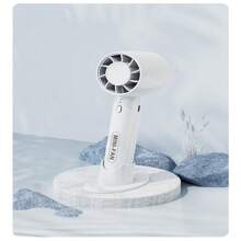 1 pieza Mini ventilador portátil manual turbofán USB, Mini ventilador de escritorio pequeño con carga, ventilador de escritorio mini para estudiantes y oficina, ventilador pequeño portátil de sobremesa sin hojas, ventilador pequeño turbina para uso al aire libre