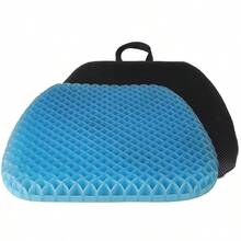 Thick Premium All Gel Orthopedic Seat Cushion Large Comfortable Pad For Car Office Chair Wheelchair Or Home Pressure Sore Relief Prevents Sweaty Bottom Durable Portable