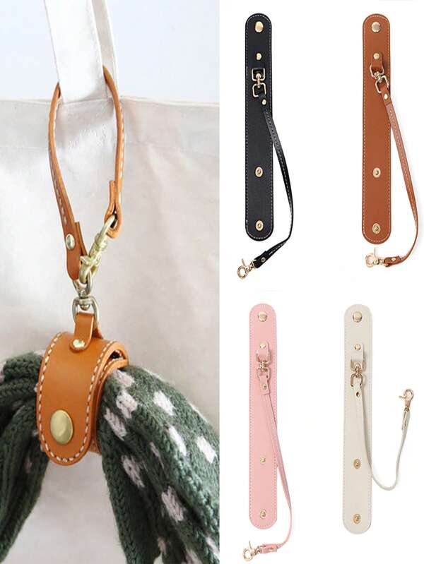 4Pcs Chic Faux Pu Scarf & Glove Holder - Versatile Keychain Accessory For Women's Handbags, 3/2/1pc Perfect For Outdoor Travel & Cycling Storage,Door Organiser,Perchero,Coat Hangers Wall,Hooks,Wall Hooks,Hanger,Wall Frames,Coat Hooks,Picture Wall Frame Bag For School School Accessories School Stuff