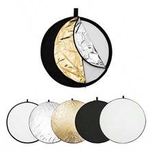 5 In 1 Round Reflectors Collapsible Photography Fill Light Batter Diffuser Accessories Multi-Disc Outdoor Photos Backdrops Props - 60cm - View 5