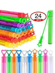 24pcs Bubble Wands (Bubble Solution Not Included), Heart Shaped Bubble Wands For Wedding, Party Favors, Table Decorations
