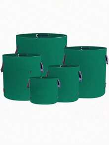 [加厚] 花园工具树叶收纳袋，大容量 PP 家用花园袋带手柄，可重复使用庭院垃圾箱，露台袋，草坪垃圾桶，耐用洗衣袋带拉链口袋 - 彩色 - 查看 5