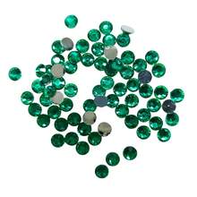 Resin Rhinestone Flat Back Resin Rhinestone Faux Crystal Water Cup Toy Handmade DIY, Shoes Boots, Clothing Decoration Material, Cup, Shiny Idol Support Fan Making Material - Emerald Green - View 5