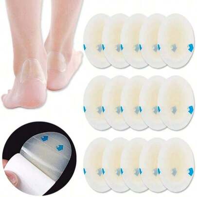 15pcs Gel Blister Pads, Blister Cushions, Gel Blister Sealing Patches, Suitable For Preventing And Recovering Blisters On Fingers, Toes, Heels, Waterproof, Ultra-Thin