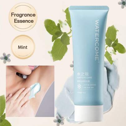 WATERCOME 30克舒缓脱毛膏，薄荷清凉感，温和脱毛，香味宜人，适用于腋下、比基尼线、手臂和腿部，无痛无瑕脱毛，敏感配方，适合所有肤质。