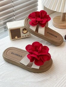 Dép hở ngón thoải mái, dép xăng đan nhẹ thoáng khí dành cho bé gái, thích hợp cho các hoạt động ngoài trời. - Màu Đỏ Sâu - Xem 3