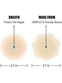2/6/12pcs Reusable Nipple Covers For Women, Silicone Invisible Breast Petals With Travel Case - Multicolor - View 4