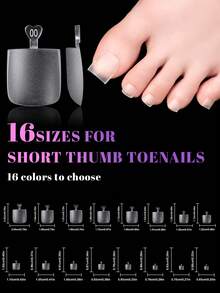 550/600 Pcs Transparent Square Shape Longer And Wider Square Toenails Matte Full Cover Large Toenail Tips With Pre-Shaped For Easy Sizing Fit For Women And Men Decor The Break Nails - Clear - View 5