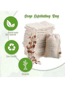 Natural Sisal Soap Bag, Exfoliating Saver Pouch, Bath And Shower Holder, 50 Pcs, 40 Pcs, 20 Pcs, 10Pcs