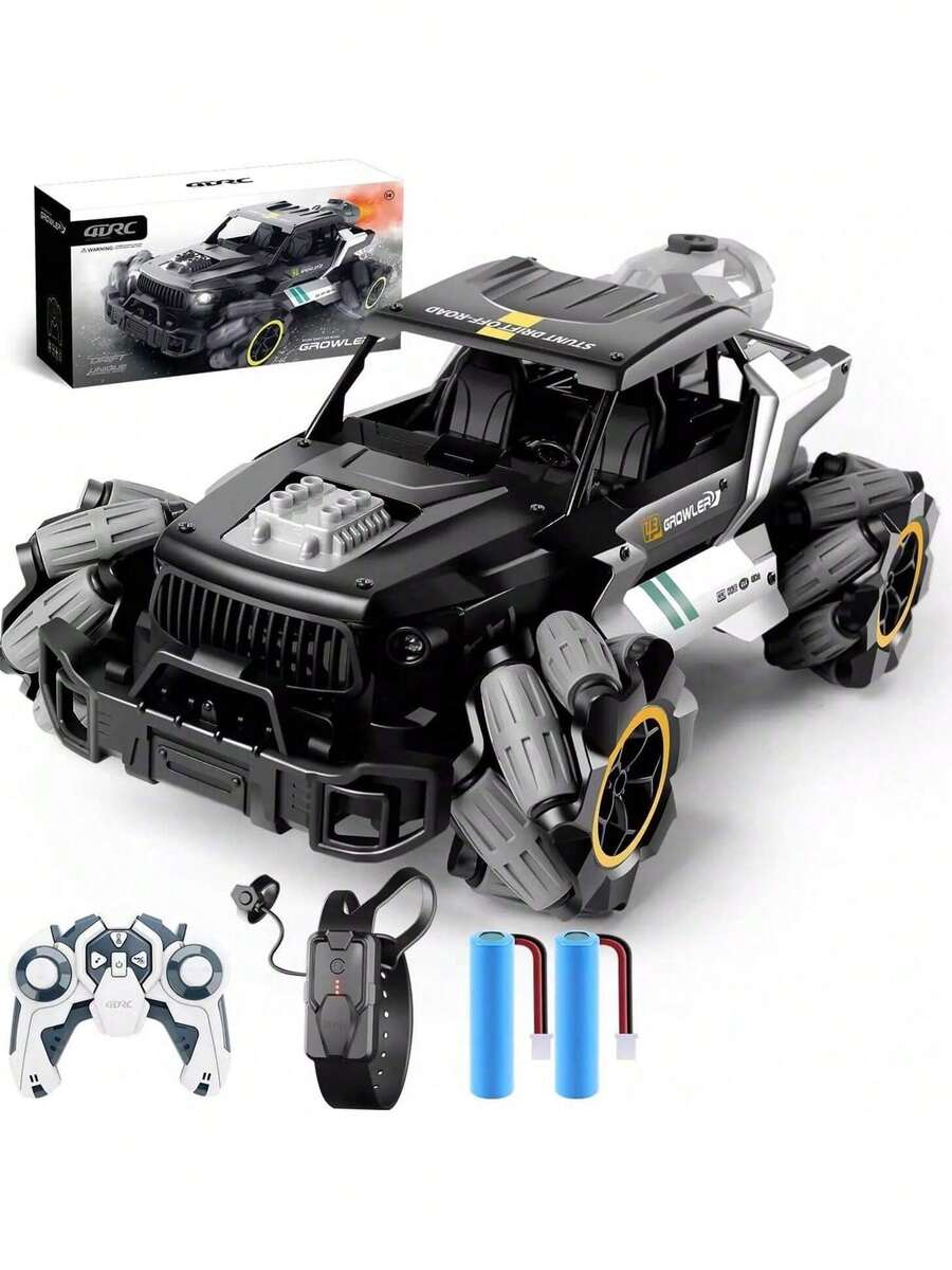 Auto RC 4DRC Y2 - Macchina Telecomandata A Controllo Gestionale E Drift, 4WD 360°, Con Effetti Luminosi E Spray Freddo, Giocattolo Per Bambini E Bambine (Regalo Di Natale)