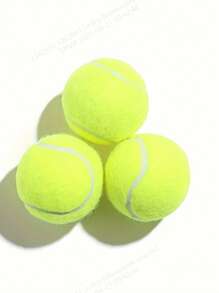 1/3/6 pezzi di palline da tennis verde giallo brillante con strisce bianche, attrezzatura sportiva con texture in camoscio, uso professionale per allenamento, design durevole