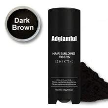 Polvo de fibra capilar Adglamful, 30g - Cobertura instantánea para el cabello ralo y la raya, ideal para hombres