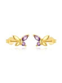 Amethyst Flat Back Labret Earring Set 16G Amethyst Cartilage Helix Earrings Tragus Earrings Conch Earring Stacking Earrings - Multicolor - View 21