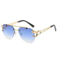 1pc Men's Fashion Eyeglass, Borderless Transparent Lens, Retro Leopard Pattern Arms, Versatile Driving Fashion Glasses For Men & Women, Suitable For Wearing, Driving, Vacation, Photography - Multicolor - View 11