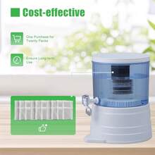 HYYKJ-US 20 Pack Activated Charcoal Distiller Filters Sachets, Replacement Water Filter Cartridges For Water Distiller, Home Distiller Replacement Bags Packs For Home Pure Water Remove Compound - White - View 5