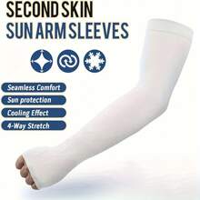 4 pares de mangas protectoras con agujero para el pulgar para protección solar y refrigeración, aptas para hombres y mujeres para golf, baloncesto, ciclismo, pesca, conducción y entrenamiento.
