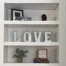 Ironwork Letter [LOVE] Decoration - Silver - View 5