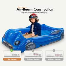 Kids Travel Air Bed Inflatable Toddler Air Mattress With Raised Sides - Màu xanh đậm - Xem 3