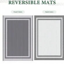 Outdoor Rug,Outdoor Rug Waterproof For Patio Decor, Foldable Reversible Plastic Straw Area Rugs Mat For Camper, Outside Carpet For Rv, Deck, Porch, Picnic, Beach, Balcony