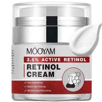 MOOYAM 3.5% Retinol Face Cream – Anti-Aging Facial Moisturizer For Deep Nourishing, Lifting & Brightening –  Hydrates & Firms Skin, Hypoallergenic With Glycerin – Skin Care Gift For Women & Girls, Valentine's Day –1.76 Fl.Oz (50ml)