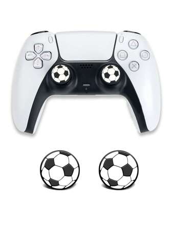 2st Fotbollstema Joystick Caps För / Controller, 1st 360 Svamphuvudknapp Mjuk silikongummilockskydd