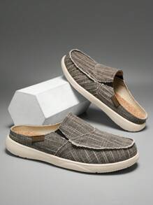 Mocasines slip-on para hombre, zapatos slip-on de lona casual, el talle es pequeño