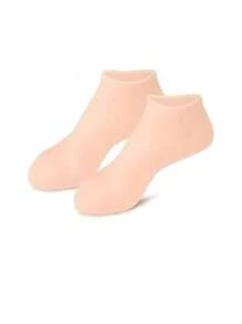 2 stuks siliconen sokken en 2 stuks siliconen handschoenen, zachte gel-hydraterende handschoenen, spa-sokken, verzachten droge voeten, gebarsten hielen voetverzorging