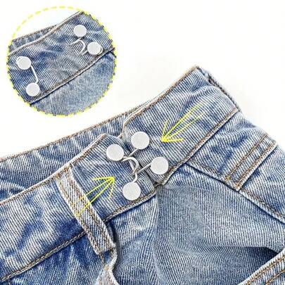 1 Sets Of Waist Collection Artifact Jeans Waistband Adjustment Small Fixed Button Pants Waistband Tightening Button Size Adjustment Button Waist Buckle