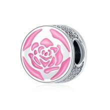 1 Pink Dream Series Love Rose, Four Leaf Clover, Cake, Carousel, Pink Love, Female Perfume Lipstick Small Skirt Beaded Pendant Accessories, Suitable For Bracelet Necklace DIY Jewelry Mother's Day Valentine's Day Often Jewelry Gifts