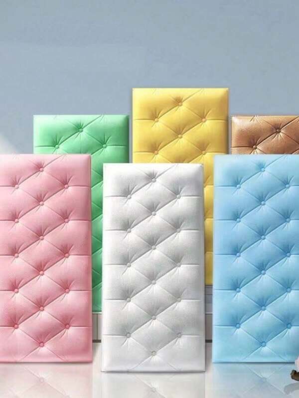 10 Stück Anti-Kollisions weiche Pads für Bett-Kopfteile, 3D Wandaufkleber mit Selbstklebefunktion, Schaumstoffwanddekorationen für Kinderzimmer, Tatami-Matten Kissen Wanddekoration, Raumdekoration, Tapete, personalisierte Aufkleber