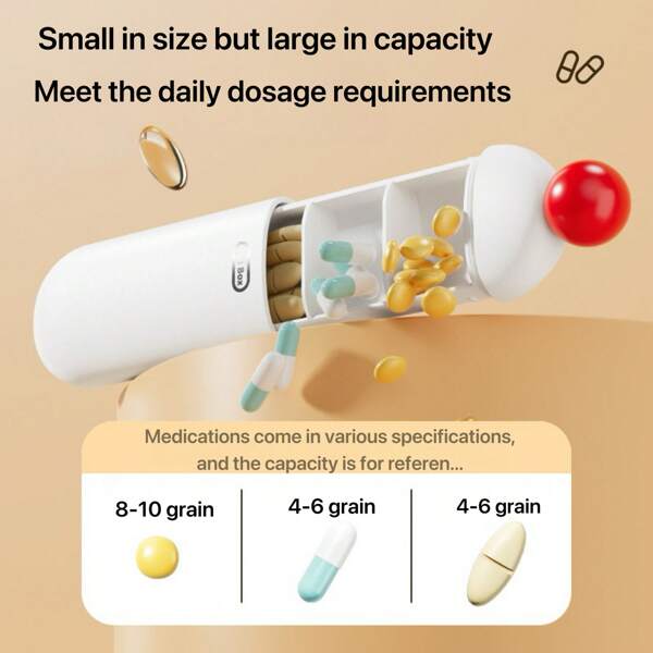 Sealed Medicine Box, Portable, Simple And Mini. Medicine Sub - Packaging Box, Three Times A Day, For Travel, Small - Sized Personal Pill Box