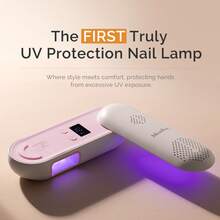 MelodySusie Innovative UV Protection Rechargeable UV/LED Nail Lamp, Cordless Gel Nail Light For At-Home Manicure And Mobile Nail Technicians-Pink - 粉色 - 查看 1