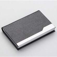 名片夹大容量 PU 收纳盒，适用于办公室、展会学校用品、返校季的便携式收纳盒 - 皮質商務名片夾 - 查看 8