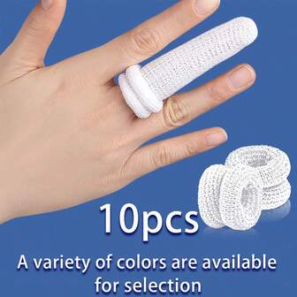 10/20 件手指绷带，管状手指保护器，柔软弹性透气防滑手指绷带，多种颜色可选，适合日常使用、健身训练、篮球等户外运动