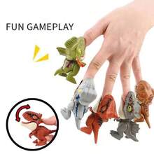Juguete para dedos de dinosaurio, diseño creativo en miniatura de estilo jurásico, material ABS no tóxico, se puede usar como un juguete interactivo entre padres e hijos, también se puede usar como decoración de la fiesta del Jurásico o como pequeños regalos, premios en el aula, puntos para comprar artículos - Multicolor - Ver 4
