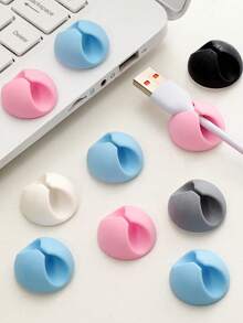 桌面线缆管理 - 手机充电线、耳机线、办公室/床边壁挂式线缆夹、数据线整理器、线缆保护器 返校