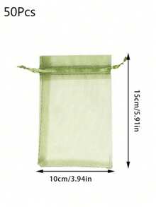 50个装花园水果保护网袋防虫防鸟水果网袋保护植物免受害虫鸟类松鼠侵害多功能抽绳收纳袋 - 彩色 - 查看 11