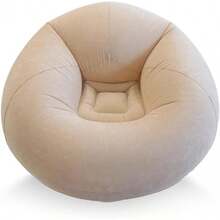 45x45x28 Inflatable Beanless Bean Bag Chair Lounge Sofa - Black - Beige - View 6