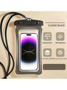 2 Custodie impermeabili universali per telefono, custodie per telefono IPX8 impermeabili (fino a 7 pollici) per 15/14/13 Galaxy S23/S22/S21, sacchetti impermeabili per telefono per vacanza, spiaggia, crociera ed elementi essenziali di viaggio