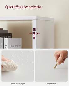 VASAGLE Bookcases - White - View 5