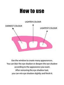 2pcs/1set Eye Makeup Auxiliary Tools, Eyeshadow Stamp Template, Eyeshadow Brush And Makeup Brush, 1pc Eyeshadow Brush, Eye Makeup Tools, Beauty Tools, Beginner Eye Makeup Assistant, Eye Makeup Beauty Tools, Suitable For Beginners - Pink - View 5