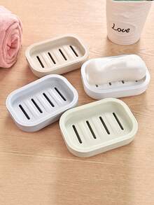 Semplice portasaponetta, vassoio di drenaggio per sapone, portasaponetta rettangolare in plastica, mensola portasaponetta da bagno, mensola portasaponetta minimalista, accessori da bagno, decorazioni natalizie per la casa, decorazioni natalizie per il bagno, accessori da cucina