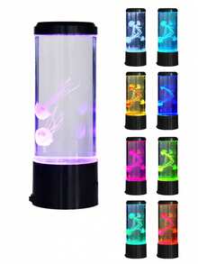 1pc Jellyfish Lamp, Mesmerizing Lava Lamp, Jellyfish Table Lamp, Mood Light, Color Changing Light, Bedside Lamp, LED Night Light, Lava Lamp - USB Powered, 7-Color Jellyfish Ambient Reading Lamp, Suitable For Bedroom, Living Room, Dining Room, Study, Library Lighting, Birthday, Holiday Gift - Jellyfish Light - View 10