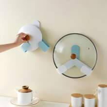 Adjustable Pot Lid Holder, Fits In Cabinet, Wall-Mounted Inside Cabinet Door For Pot Lid Storage, ABS Material Hanging Kitchen Rack