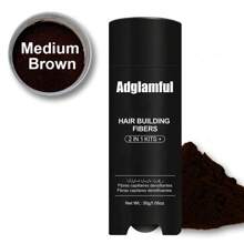Polvo de fibra capilar Adglamful, 30g - Cobertura instantánea para el cabello ralo y la raya, ideal para hombres