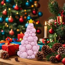 1pc Bubble Christmas Tree Mold, Creative Craft Gift, DIY Candle Decoration Silicone Mold For Christmas - White - View 3
