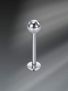 CIZME 16G 6/8/10/12mm Titanium Steel Stud Earrings, Lip Rings, Flat Back Earrings, Nose Rings, Cartilage Hoops, Lip Rings, CZ Stud Earrings For Women & Men - Silver - View 19