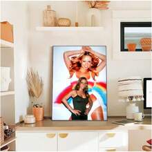 1 件可选框架海报墙艺术流行美国女歌手玛丽亚·凯莉海报卡通流行海报纸防水高清卧室入口家居生活，墙壁艺术带框架 - 彩色 - 查看 17