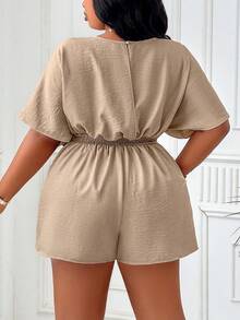 加大码蝙蝠袖褶皱连体衣，假期情人节爱/爱人心 XOXO/亲吻拥抱和亲吻成为我的宝贝/婴儿吻/唇心丘比特/天使